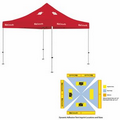 10' x 10' Red Rigid Pop-Up Tent Kit, Full-Color, Dynamic Adhesion (8 Locations)